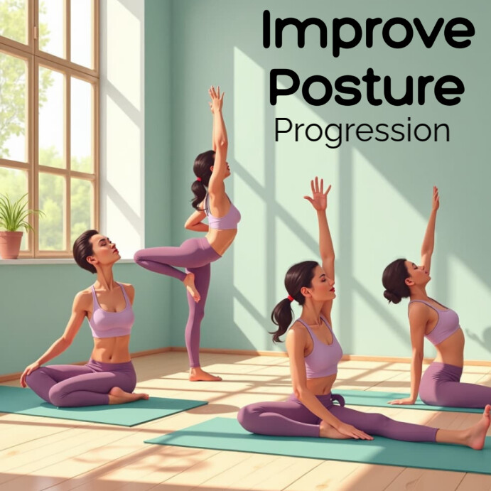 Exercise Progression Visuals Posture Improvement Exercise Progression Template | PosterMyWall