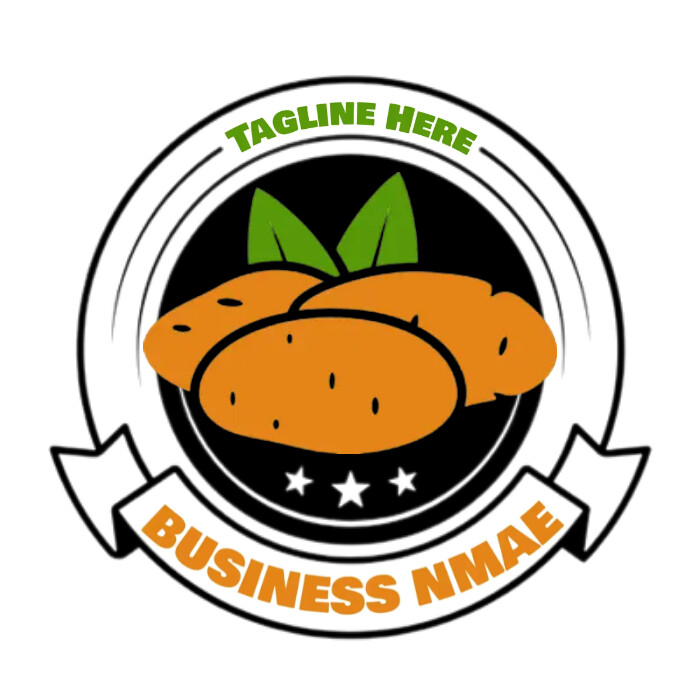 Potatoes  logo fruit logo, resturant logo foo template