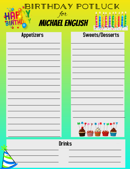 Potluck Template | PosterMyWall