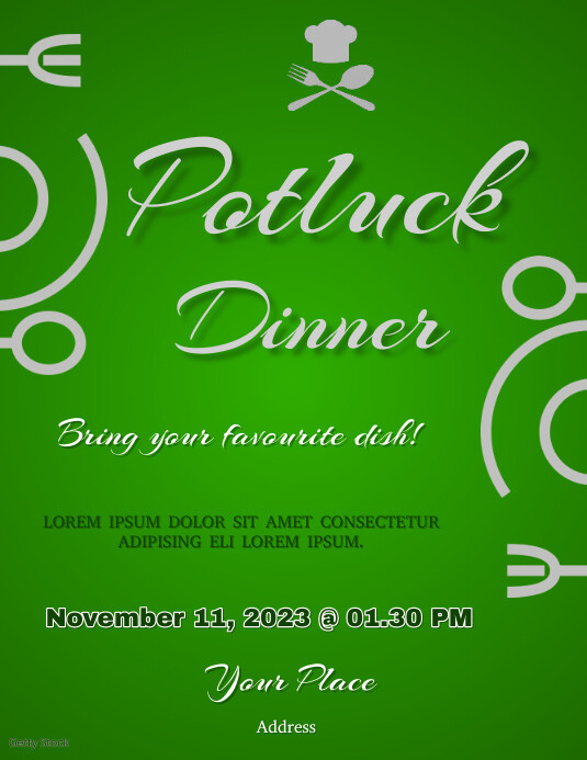 Potluck dinner Template | PosterMyWall