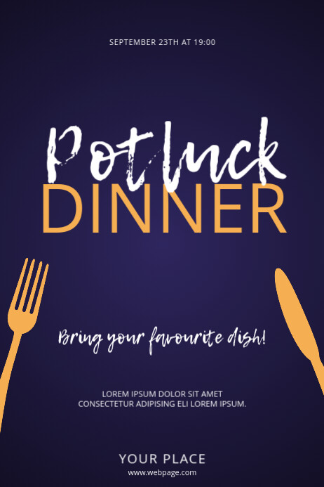 Potluck dinner flyer template | PosterMyWall