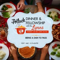 potluck dinner party Instagram Post template