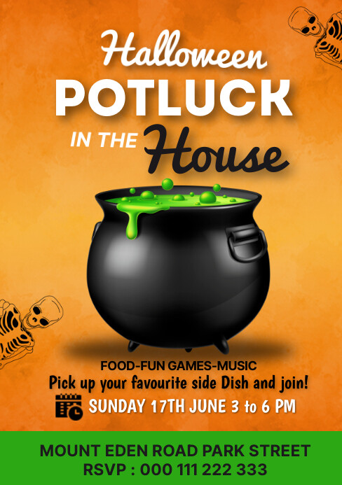 potluck party, picnic party (2) A5 template