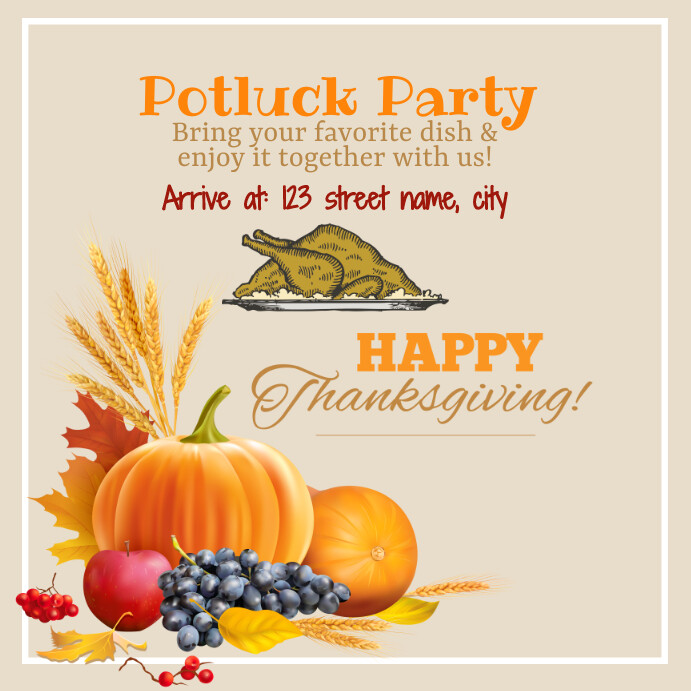 Putluck Sticker Copy of Potluck Party | PosterMyWall
