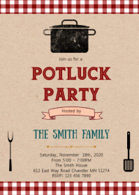 17 490 Potluck Event Customizable Design Templates