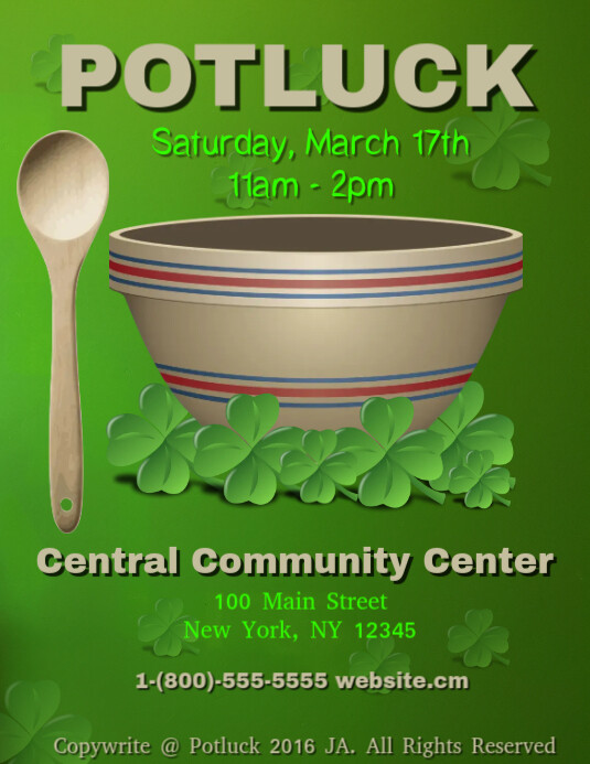 Potluck Template | PosterMyWall