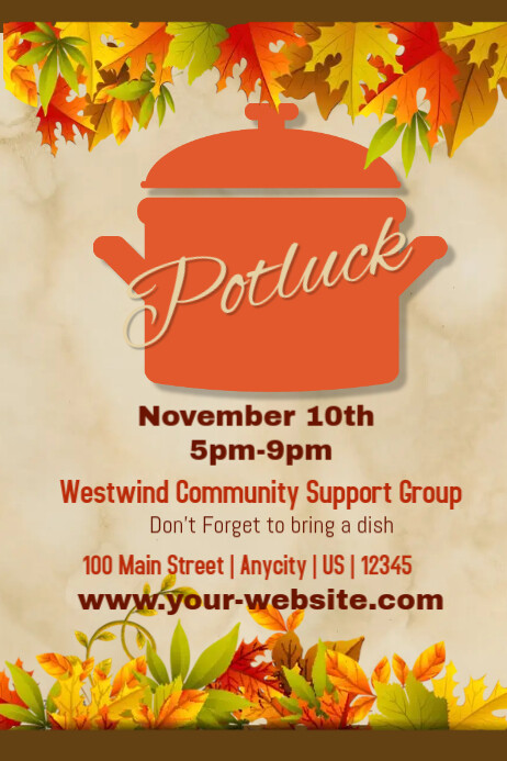 Potluck Template PosterMyWall Potluck Template PosterMyWall
