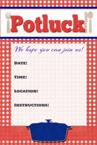 17 490 Potluck Event Customizable Design Templates