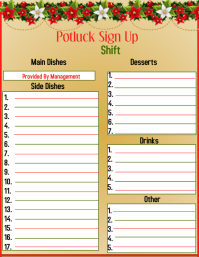 8 420 Christmas Potluck Customizable Design Templates Postermywall