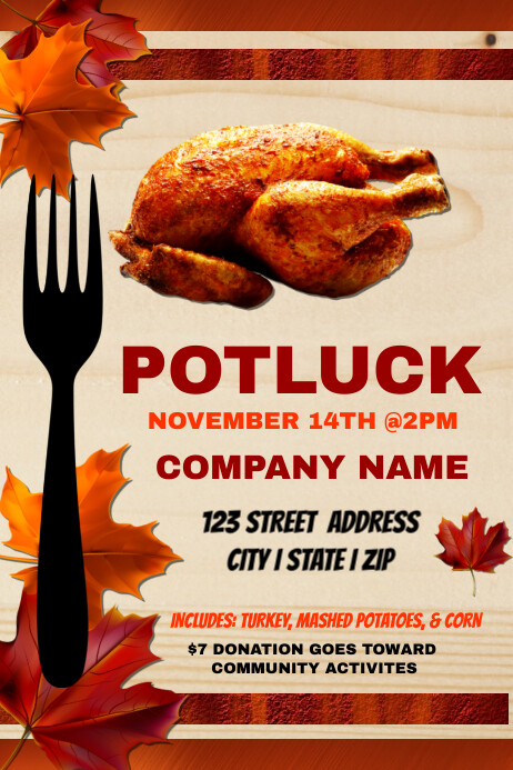 Potluck Template | PosterMyWall