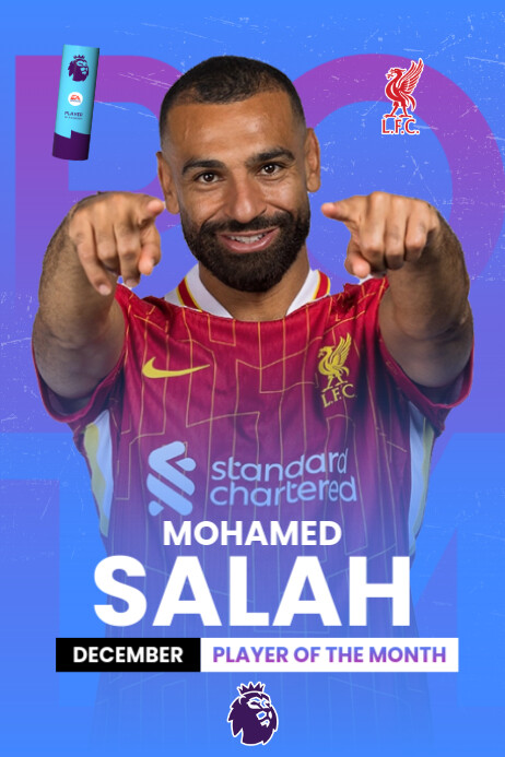 POTM Soccer Player Design Templates Poster