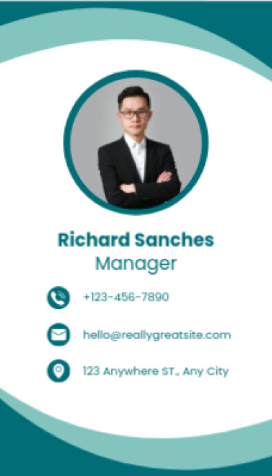 Potrait ID Card Business Card Name Card Templat | PosterMyWall