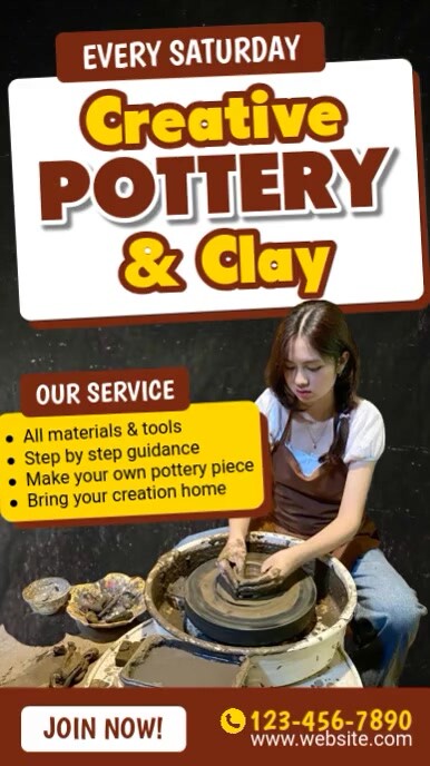 Pottery & Clay Classes Instagram Reel template