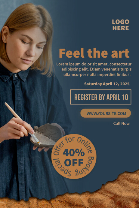Pottery Ads Poster template