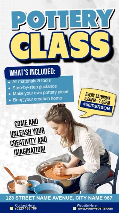 Pottery Class Instagram Reel template