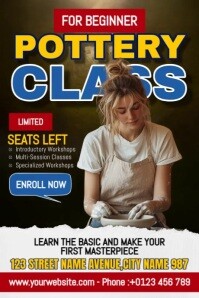Pottery Class Poster template