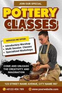 Pottery Classes 海报 template
