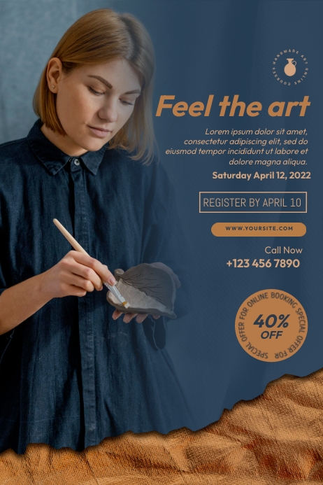 Pottery Workshop Class Ads Plakkaat template