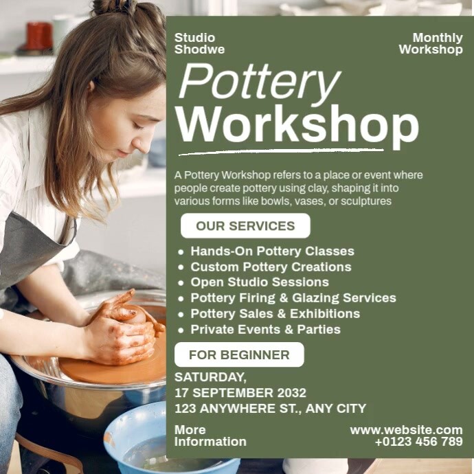 Pottery Workshop Template | PosterMyWall