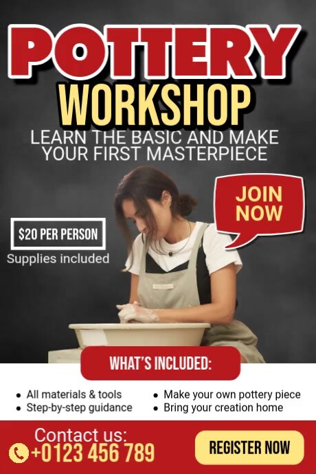 Pottery Workshop Plakkaat template