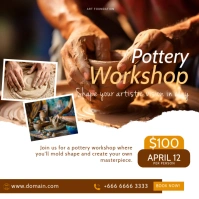 Pottery Workshop Instagram Post Instagram-Beitrag template