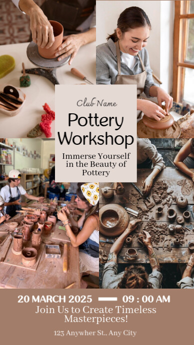 Pottery Workshop  Instagram Story Instagram-verhaal template