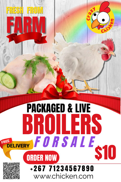 Broilers Flyer Design Poultry Poster Template | PosterMyWall
