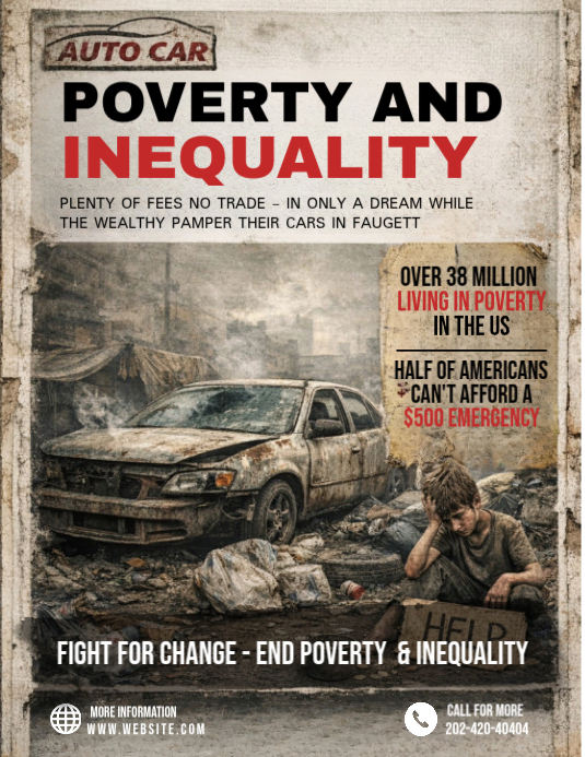 Poverty and Inequality Awareness Flyer Template | PosterMyWall