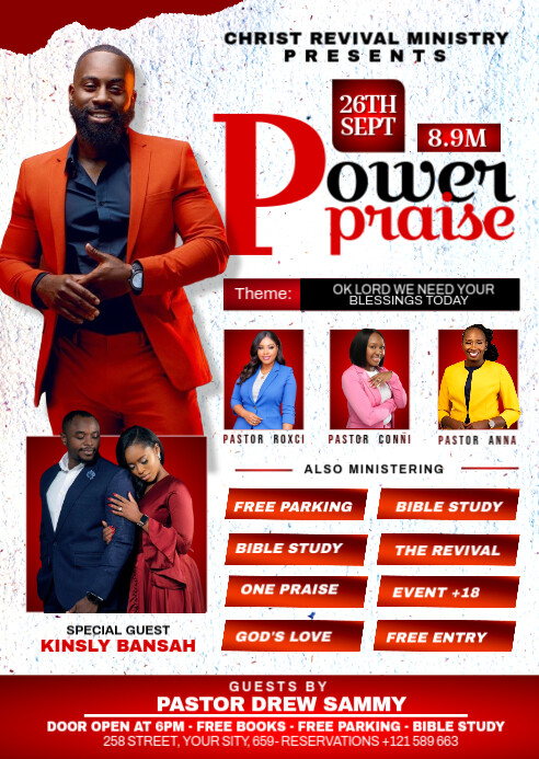 POWER & PRAISE A6 template
