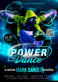 Power Dance Flyer A2 template