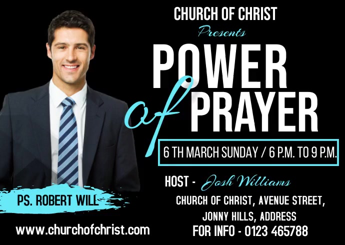 Power of prayer Poskaart template
