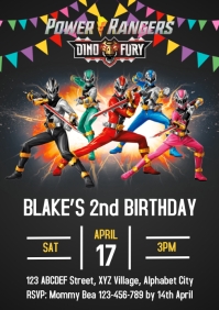 Power Rangers Template | PosterMyWall