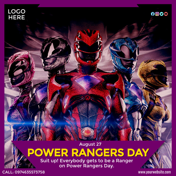 Power Rangers Day Template | PosterMyWall