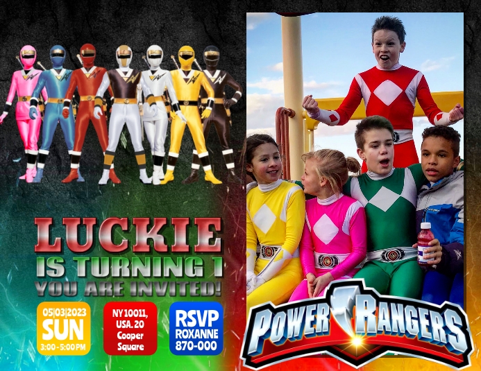 Power Rangers Template | PosterMyWall