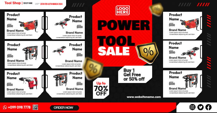 Power Tools Rent Poster Power Tools Ads Template | PosterMyWall