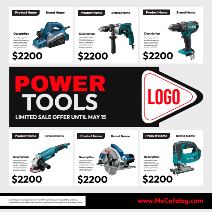 Power Tools Catalog Template PosterMyWall