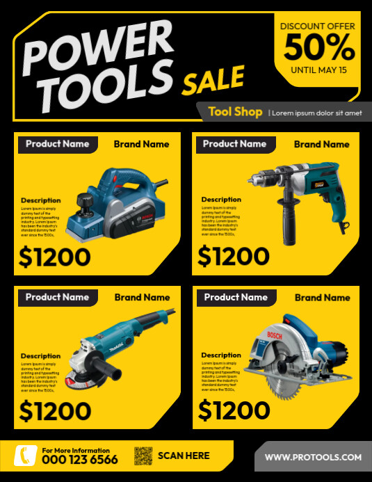 Power Tools Catalog Folder (US Letter) template