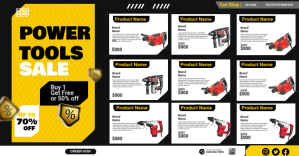 Power Tool Sale Facebook Post Template | PosterMyWall