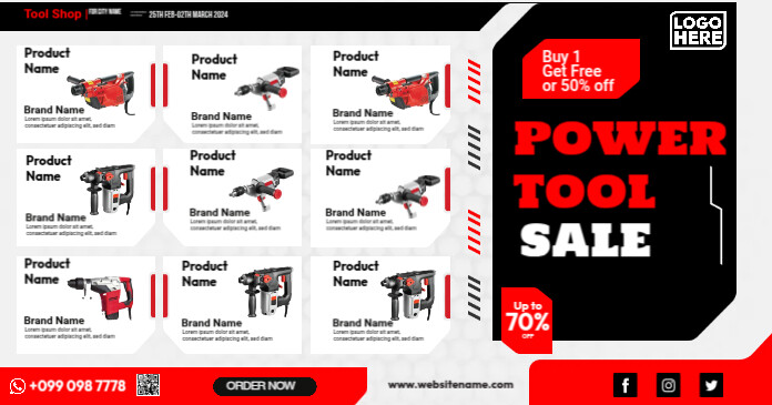 Power Tools Flyer Template | PosterMyWall