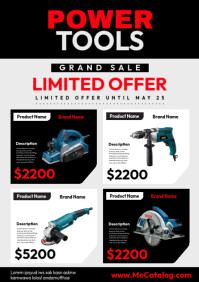 Power Tools Rent Poster Power Tools Catalog Template | PosterMyWall