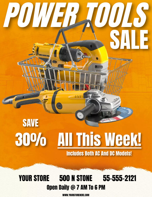 POWER TOOLS SALE Template | PosterMyWall