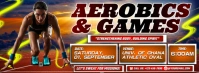 Power Up Aerobics & Games Facebook Cover Photo template