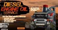 Powerful Diesel Engine Oil Service Изображение, которым поделились на Facebook template