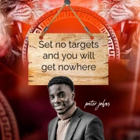 Powerful success motivation quote Instagram Post template
