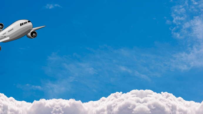 Powerpoint Airplane Background Template | PosterMyWall