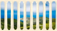 Powerpoint Athens Greece Background Præsentation (16:9) template