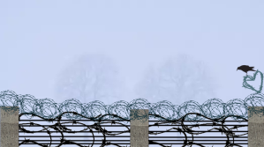 Powerpoint Auschwitz Holocaust Background Presentation (16:9) template