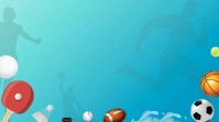 Powerpoint Blue Sports Background Presentation template