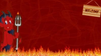 Powerpoint Devil Hell Background Presentation (16:9) template