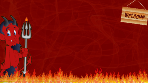 Powerpoint Devil Hell Background Presentation (16:9) template